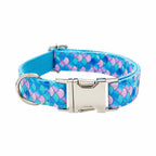 Personalized Dog Collar Customized Pet Collars Free Engraving ID Nameplate Tag Pet Accessory Mermaid Puppy Collars Leash