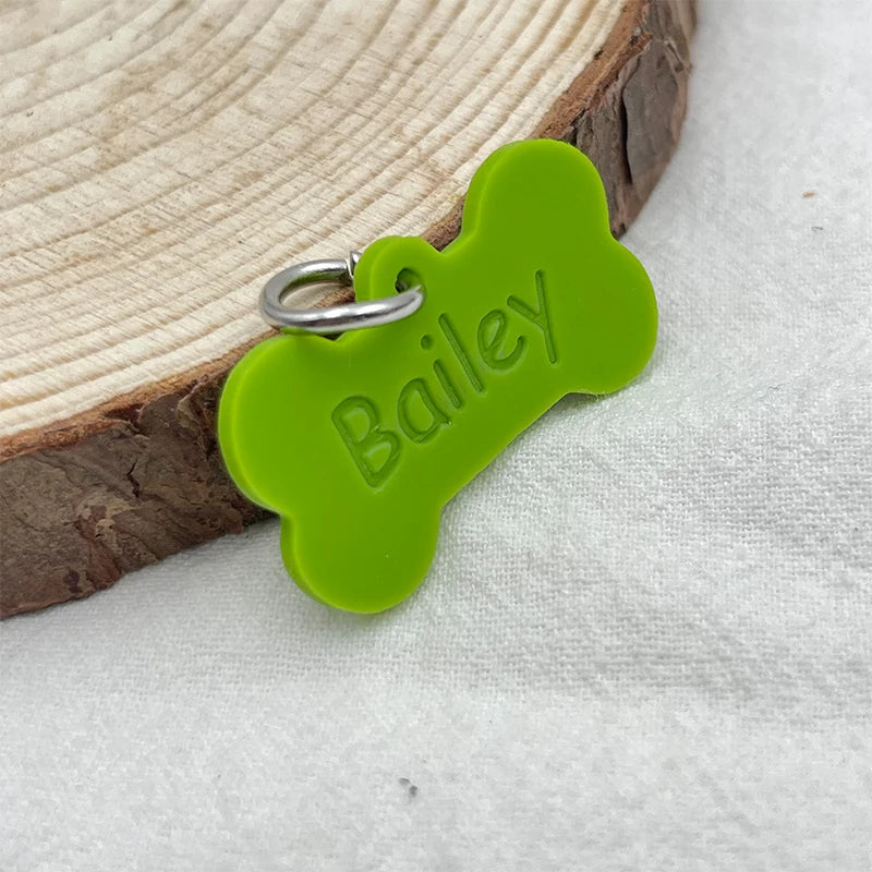 Bone Silicone Name Tag