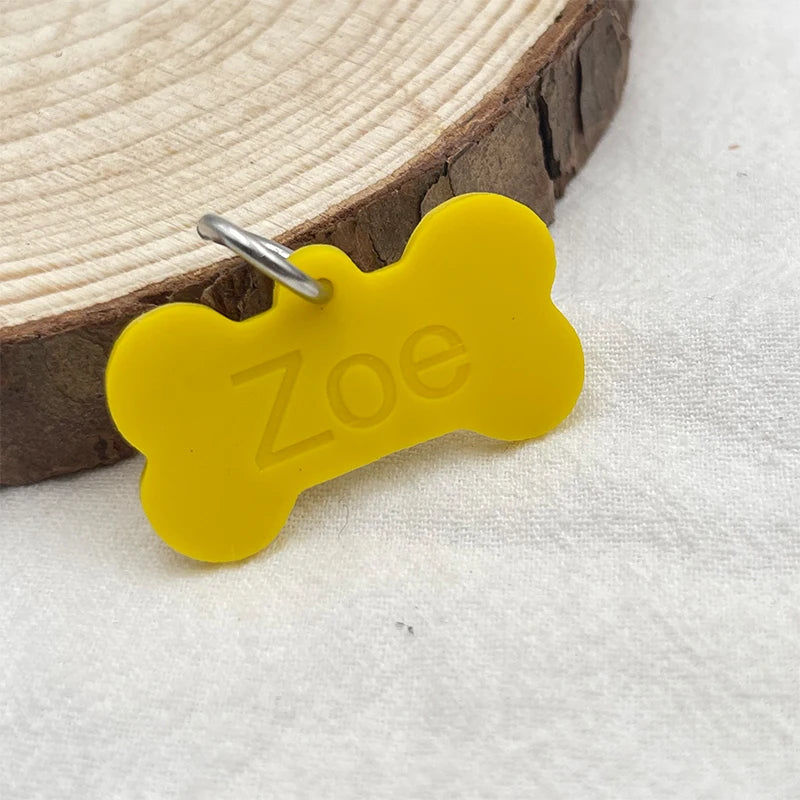 Bone Silicone Name Tag