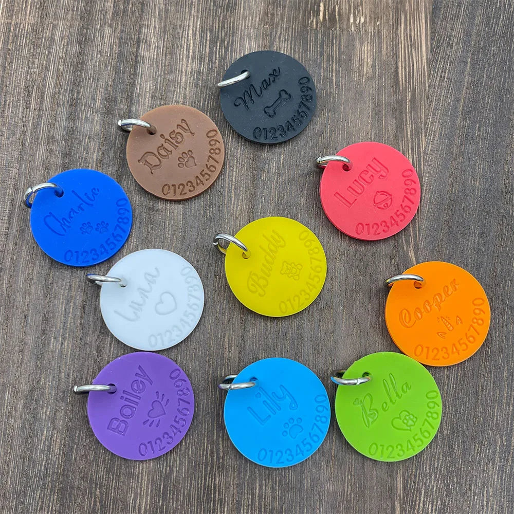 Circle Silicone Pet Tag