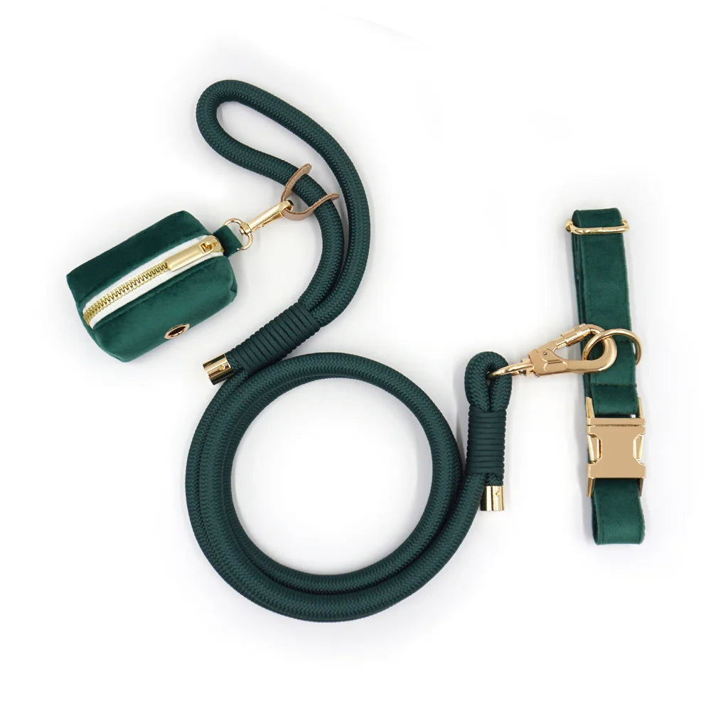 Emerald Green Velvet + Rope