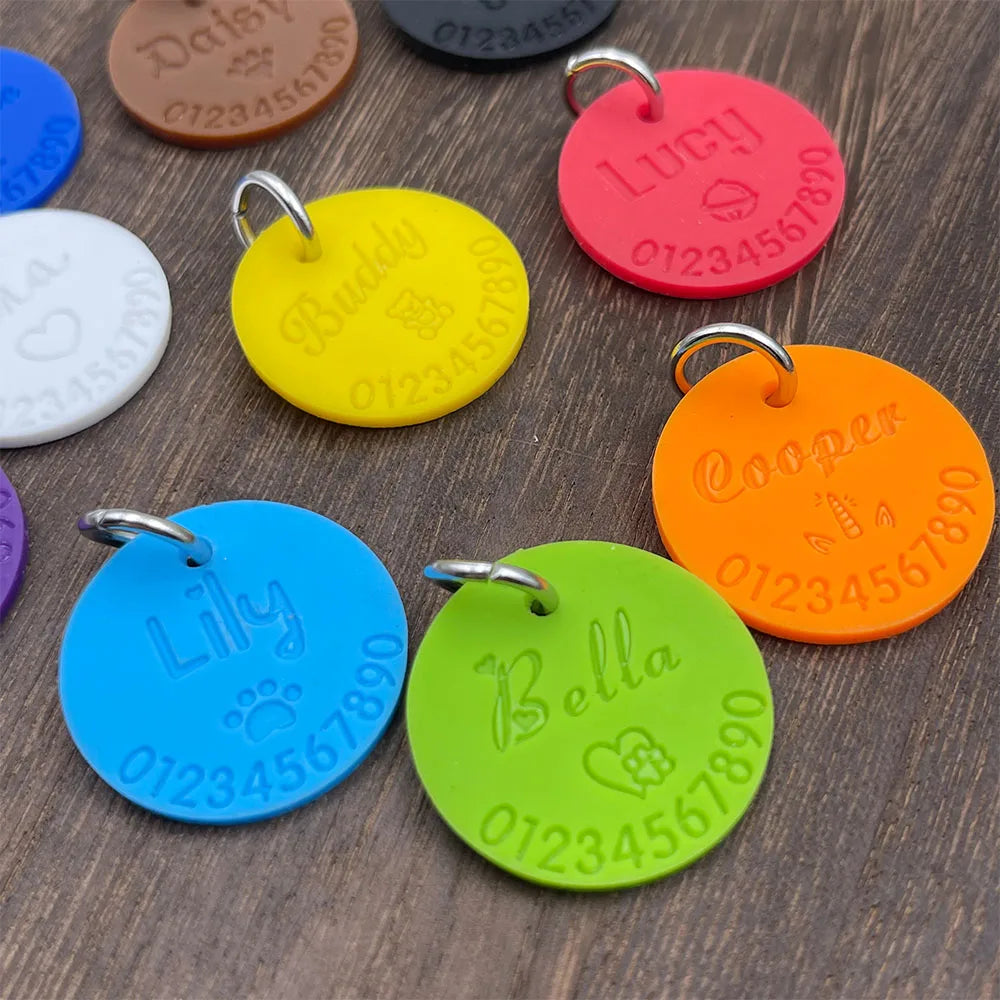 Circle Silicone Pet Tag