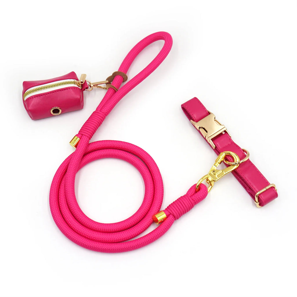 Hot Pink Leather + Rope
