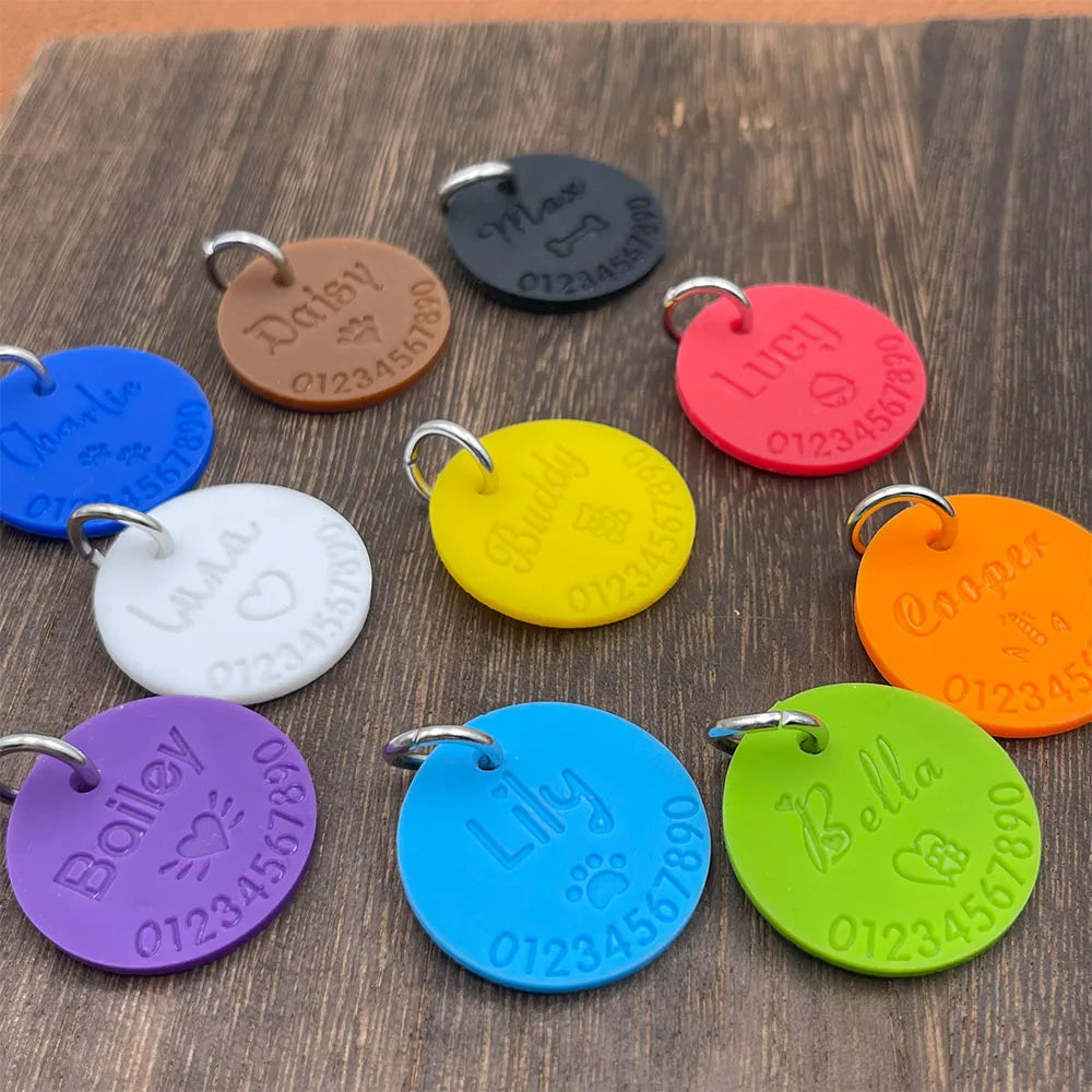 Circle Silicone Pet Tag