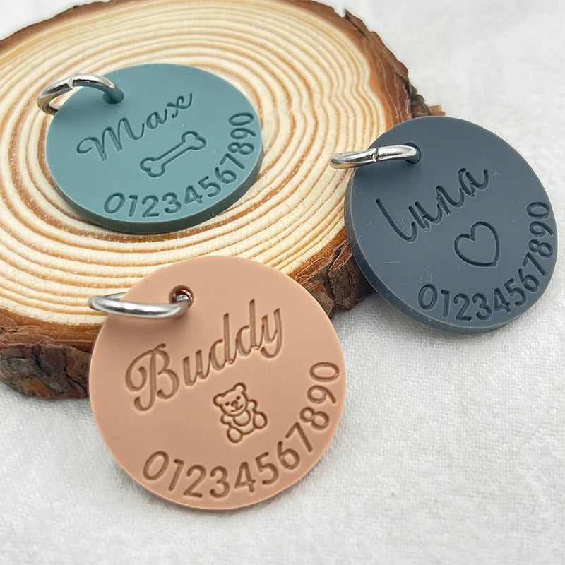 Circle Silicone Name Tag
