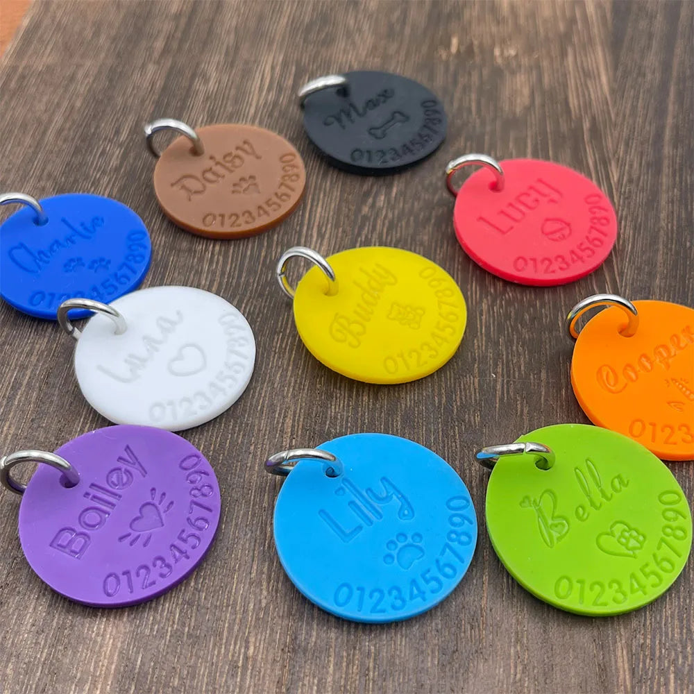 Circle Silicone Pet Tag