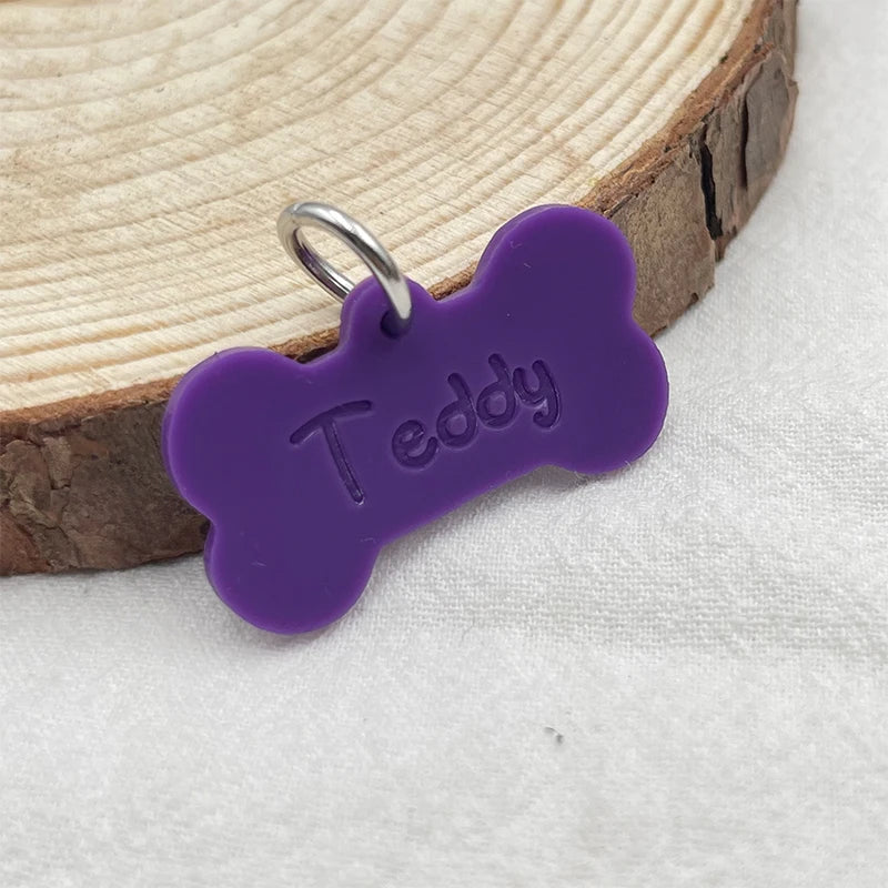 Bone Silicone Name Tag