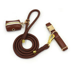 Coffee Brown Leather + Rope