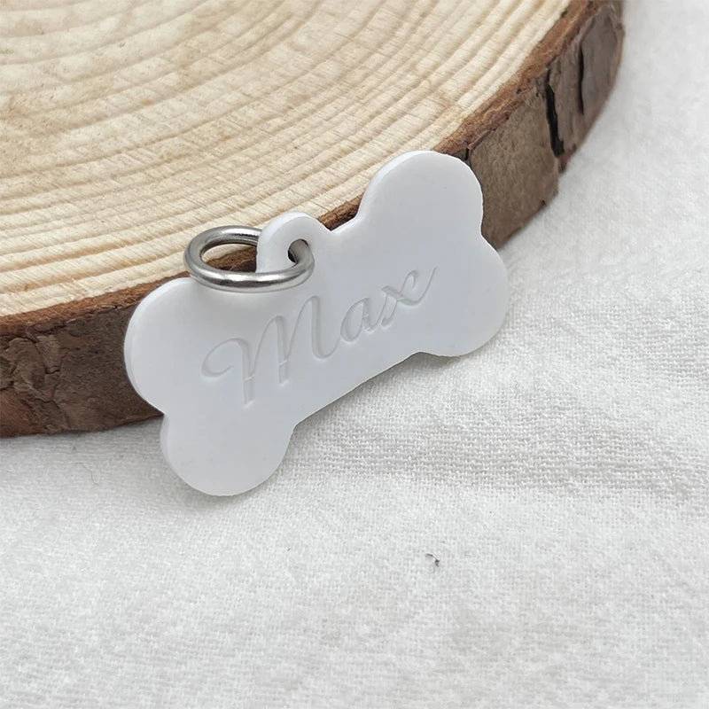 Bone Silicone Name Tag