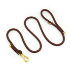 Coffee Brown Leather + Rope
