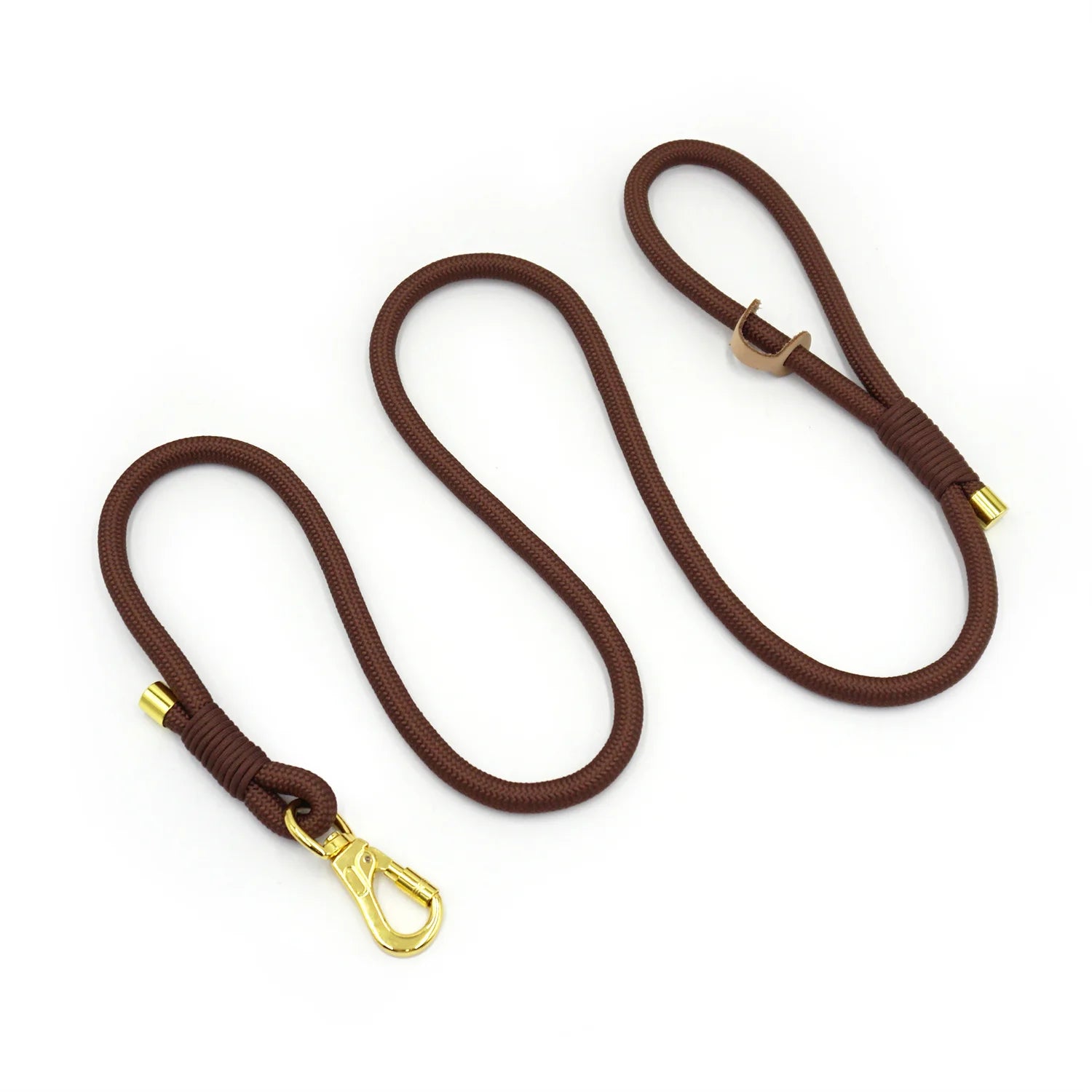 Coffee Brown Leather + Rope
