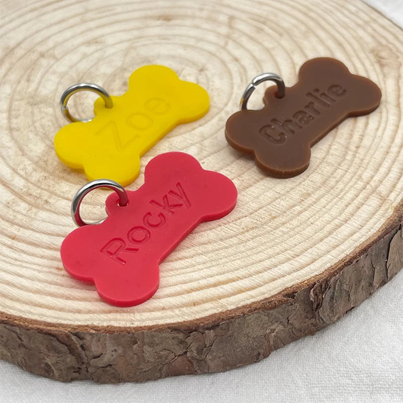Bone Silicone Name Tag