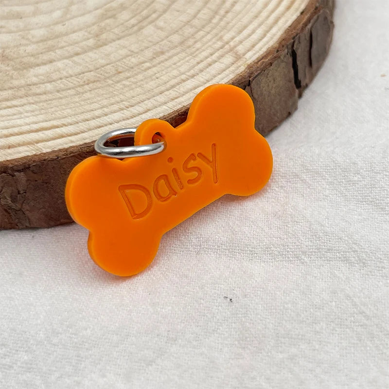 Bone Silicone Name Tag