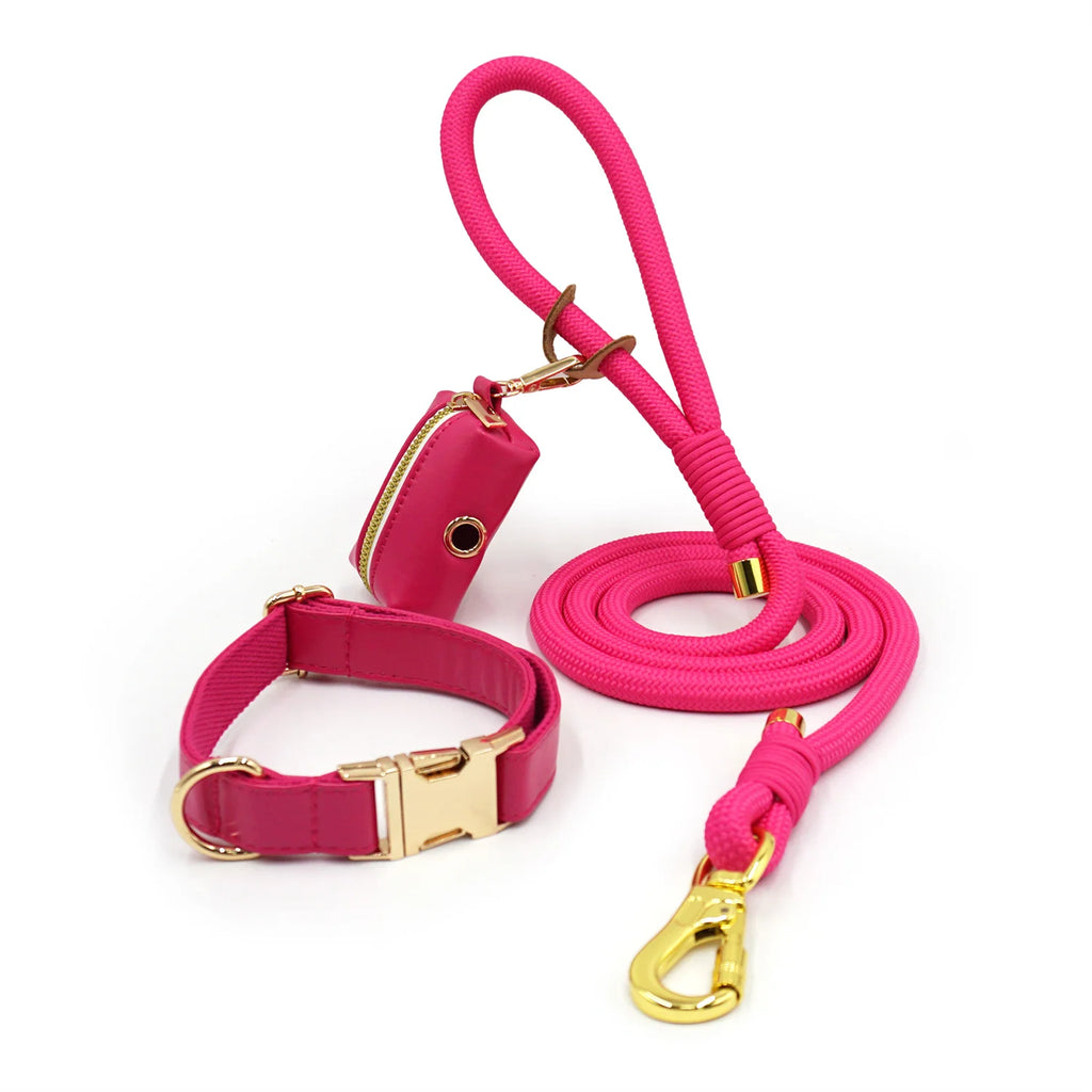 Hot Pink Leather + Rope