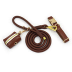Coffee Brown Leather + Rope
