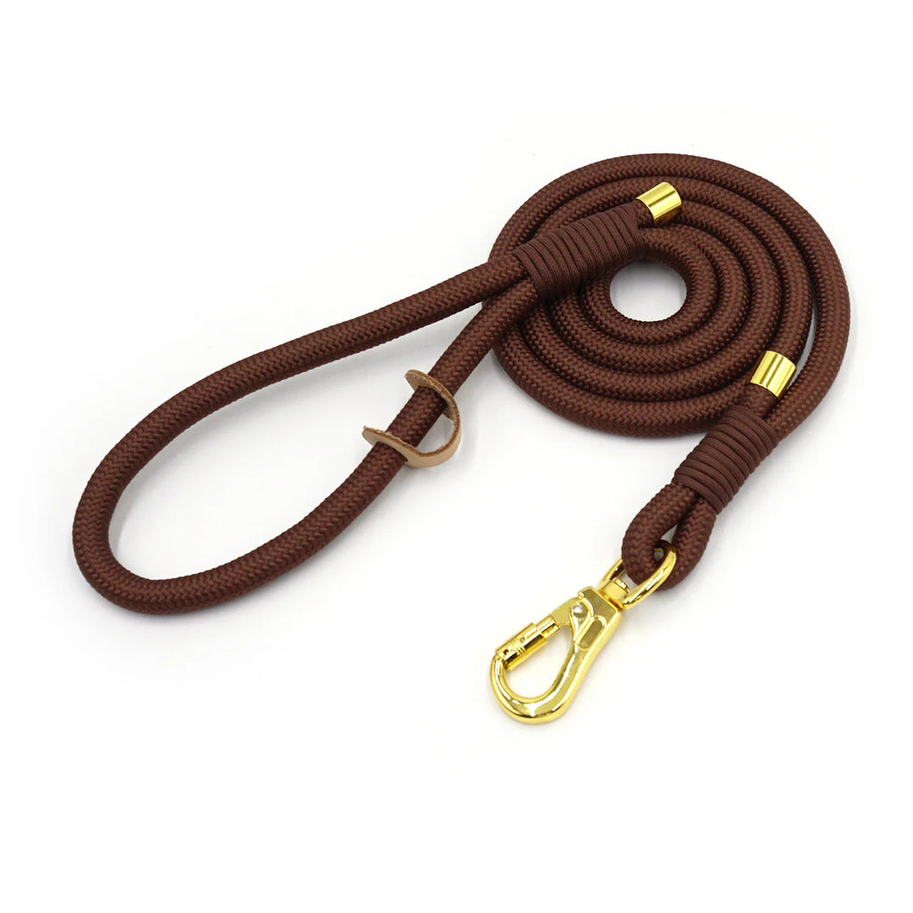Coffee Brown Leather + Rope
