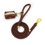 Coffee Brown Leather + Rope