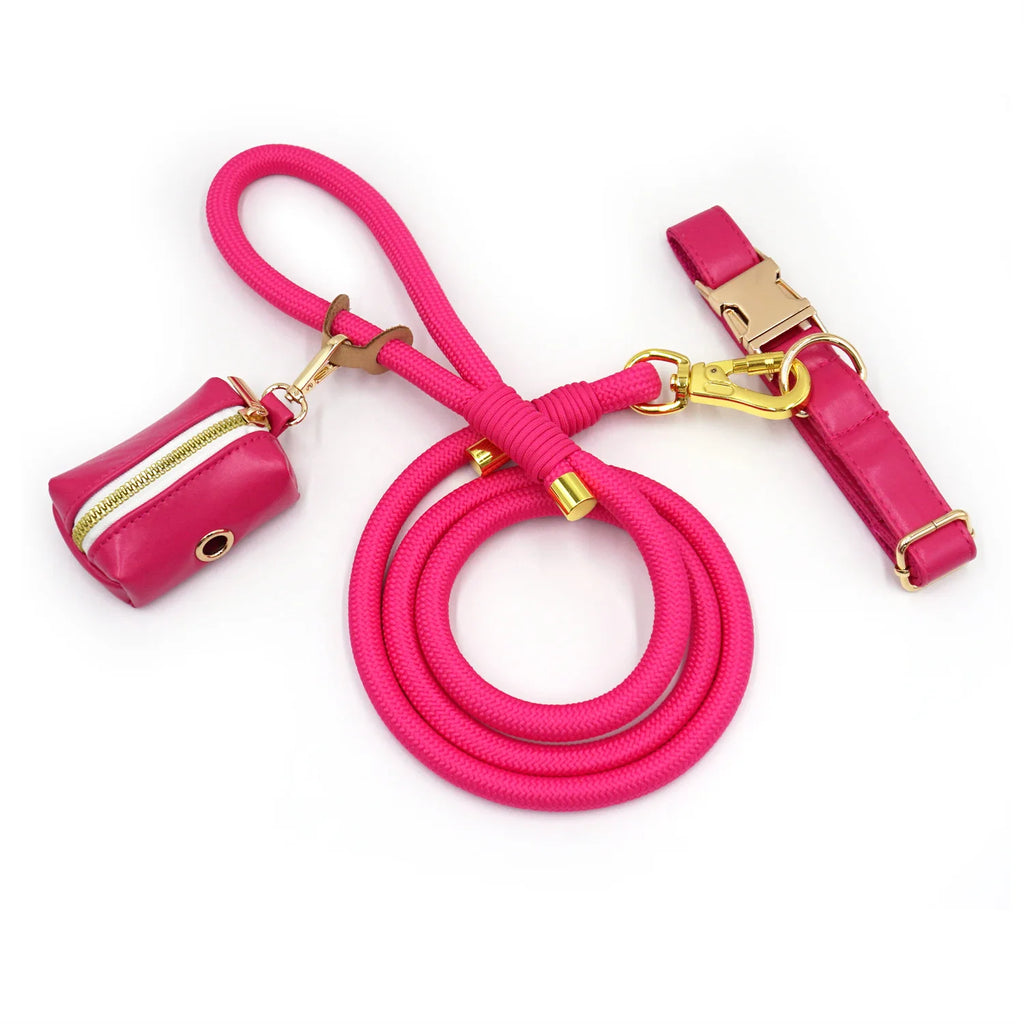 Hot Pink Leather + Rope