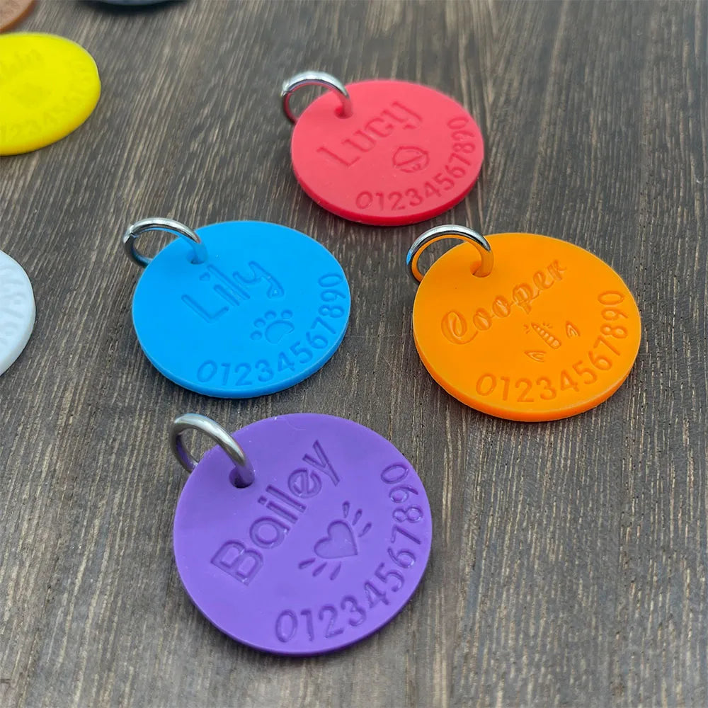 Circle Silicone Pet Tag