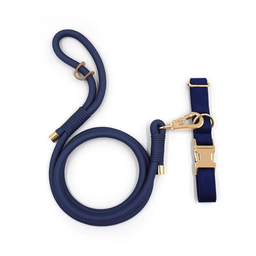 Navy Blue Velvet + Rope