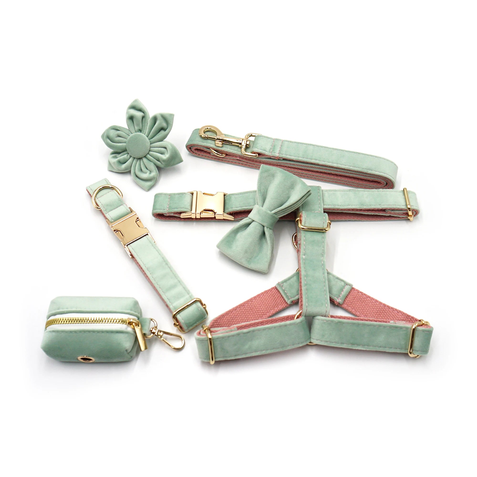 Mint Pink Velvet