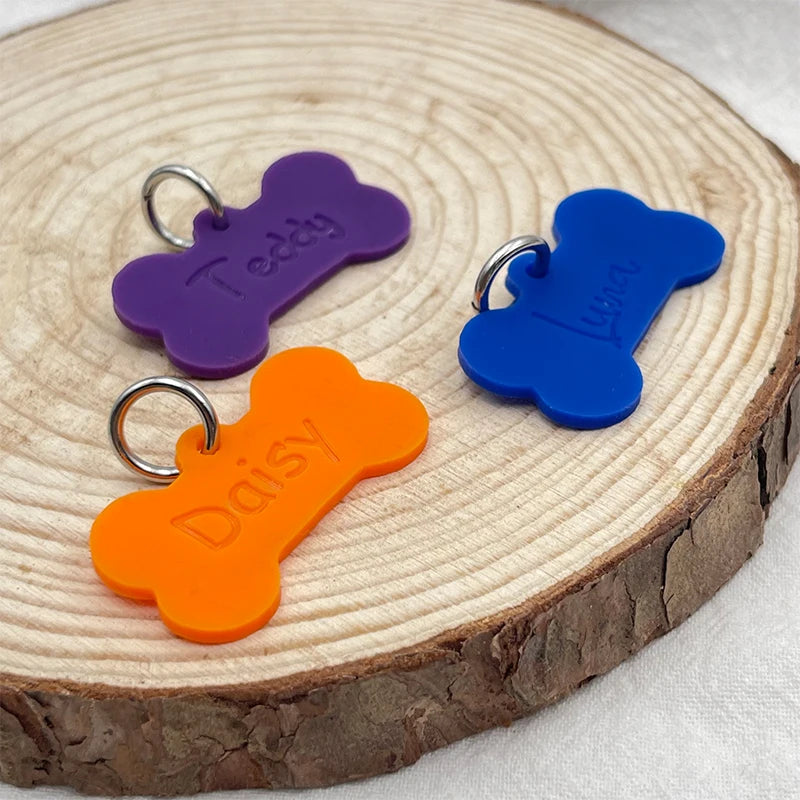 Bone Silicone Name Tag